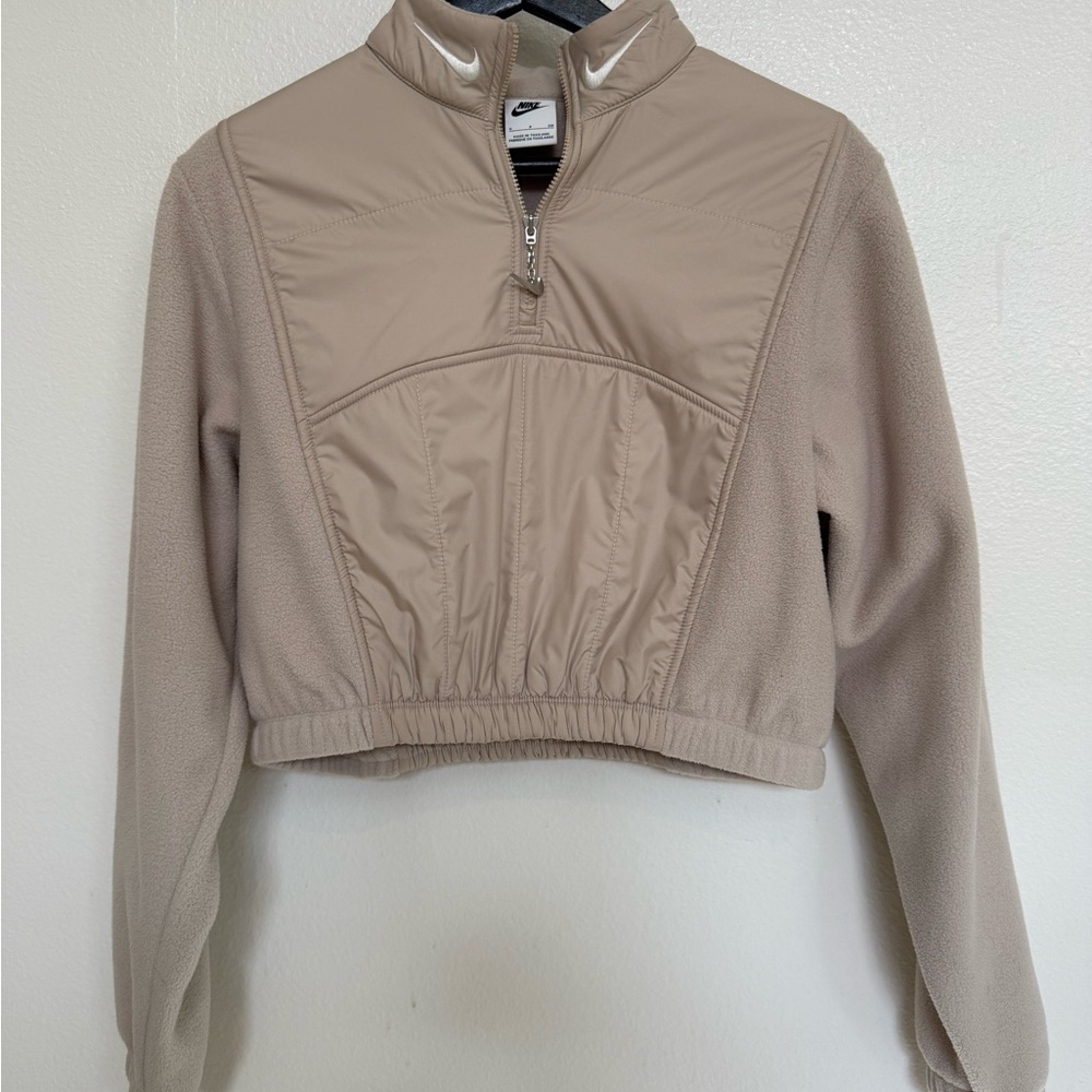 Nike Light Tan Quarter-Zip Jacket